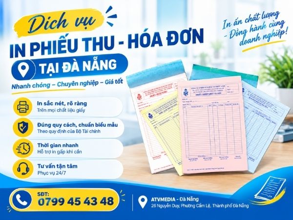 Xưởng in nhanh hoá đơn 3 liên tại đà nẵng tận nơi giá rẻ